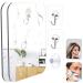 2Pcs Large Fogless Shower Mirror Fogless Bathroom Shaving Mirror Travel Mirror Shower Makeup Shave Mirror Wall Hanging Shatterproof Mirror With Removable Adhesive Hook Small  Portable  Handheld