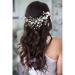 Hair Flare Small White Rose flowers with White stone and Pearls Bridal Hair Pin/Hair Accessories for Women and Girls- 2395