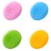 Frcolor 4 pieces massage comb Ermente facilitation slack silicone scrubber silicone shampoo laundry cleaning brush scalp massager head massage device clean shampoo brush headbrush