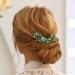 Casdre Green Rhinestone Bridal Hair Pins - Pack of 3 | Silver Crystal Wedding Hair Pieces for Women and Girls - Buy Online on GoSupps.com