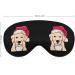 Santa Golden Retriever Sleep Mask | Adjustable Eye Cover for Sleeping | Blocks Light for Night Travel and Nap | Men Women - Buy Online on GoSupps.com