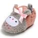LACOFIA Baby Boys Girls Anti-Slip Soft Sole Winter Warm Booties 12-18 Months Pink Owl