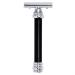 Mercury Razor Hobel Barber Pole gloss chrome 38b |Two -part razor with a straight cut |Closed comb |Ideal for wet shaving |Brass handle |Made in Germany