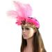 Minkissy Carnival Feather Headpiece Vintage Feather Headband Showgirl Headband Carnival Headband Fascinator Headdress for Masquerade Costume Party Pink - Buy Online on GoSupps.com