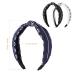 Shop Lurrose Handmade Fabric Hair Bands - 3 Piece Set | Women s Wide Knot Hair Accessories in White Blue Black - Buy Online on GoSupps.com