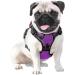 Phoepet Dog Harvest Vest - No Pull Reflective Adjustable Front Clip for Small Dogs Violet - 2 Metal Rings & 3 Buckles - Buy Online on GoSupps.com