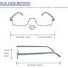 Kokobin Ultra-Light Reading Glasses - TR90 Frame Metal Half-Gaps 1.5 Diopters Stylish Case for Men & Women - Gray (1 Pack) - Buy Online on GoSupps.com