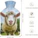 Meadow Sheep Hot Water Bottle with Plush Cover - Cozy Hand Warmer for Adults & Children | 26.5x15.3cm - Buy Online on GoSupps.com