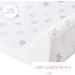Baby Waterproof Changing Mat 80x50 cm | Fits 140x70 cm Cot Bed | Unisex Wedge Anti Roll | Raised Edges | Stars Grey - Buy Online on GoSupps.com