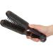 Qivine Clamp Hair Brush Straightener | Double-Sided Anti-Static Brush for Effortless Smoothing & Straightening - Ideal for Women - Buy Online on GoSupps.com