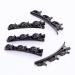 Qazuoik 10 Pcs Black Hair Clips For Women  Double Braided Hair  Tooth-Shaped Non-Slip Bangs Broken Hair Barrettes  Hair Accessories For Styling Cute Hairpin Gift (Basic A)