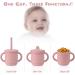 Prinper Silicone Baby Sippy Cup 2-in-1 Training Cup for Toddlers, 7 Oz Pink - Buy Online on GoSupps.com