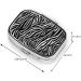 Zebra Print Pill Case | 2 Compartment Cute Travel Organizer | Small Purse Pill Box for Pocket Gifts - Buy Online on GoSupps.com