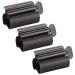 UDQYQ tubes queys tubin press 3- Pack toothpaste squeezer stainless steel saving toothpaste total squeeze out empty pipes stainless steel toothpaste seat holder with stand function.(Matt black)