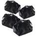 Soulnioi 4pcs Black Obsidian Raw Crystal Stone Gemstones(2-3cm) Rough Raw Gemstone Obsidian for Reiki Healing Chakra Balancing Meditation Gemstone Collection Raw Obsidian-4pcs
