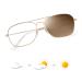 JM plane blue light blocks computer glasses space eye protection video eyeglasses anti glare ladies men's gold frame/clear in brown lens