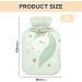Unicorn Hot Water Bottle with Cover - Soft Warm Light Green Design for Bed Hand Neck & Shoulders - 1L Perfect for Winter - Buy Online on GoSupps.com