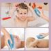 2 in 1 Exfoliating Body Scrubber: Silicone Shower Massager Brush with Premium Loofah Head - Skin, Scalp, and Hair Exfoliation in Shower - Buy Online on GoSupps.com