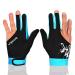 Anser M050912 Man Woman Elastic 3 Fingers Show Gloves for Billiard Shooters Carom Pool Snooker Cue Sport - Wear on The Right or Left Hand 1PCS (Sky Blue, M)