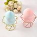 Lurrose Egg Powder Puff Display Stand - 2pcs Golden Makeup Blender Holder for Home & Travel - International Shipping Available - Buy Online on GoSupps.com
