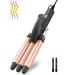 ORYNNE Small Hair Crimper 1/2 Inch Beach Waves Curling Iron Mini Hair Waver for Short & Long Hair Argan Oil Infused 3 Barrel Curling Iron Fast Heat Up Crimps Hair Iron Light Weight & Easy to Use