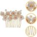 Angoily Flower Comb Floral Bridal Headpiece Floral Hair Clip Bridal Hair Comb Prom Headpiece Artificial Flower Hairpins Bridal Accessories Accesorios Para Beach Alloy Crystal Wig Bride - Buy Online on GoSupps.com