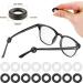 VEGCOO 12 Pairs Round Glasses Retainers Silicone Eyeglasses Hooks Temple Tip Holder Ring Eyewear Sleeve Retainer for Glasses Eyeglasses and Sunglasses - Buy Online on GoSupps.com