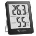 DOQAUS Hygrometer thermometer inside mini thermo-hygrometer inside Moisture Room thermometer air humidity meter with high accuracy for interior baby room living room office black