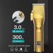 Hair Clippers for Men Electric Barber Professional Barber Clipper Barber Supplies Cordless Men's Hair Clipper with LED Display USB Charging Gold - Buy Online on GoSupps.com