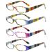 Cojwis 4 Pack Women Reading glasses with beautiful pattern glasses spring hinges for women reader (4 color mixed-2 1.00 multiplier_x) 4 color mix-2 1.0 x