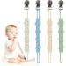 Baok Baby Schnullerhalter - 4 Anti-Tie-Off Steel Pacifier Chains | Silicone Pacifier Holders for Babies & Parents - Buy Online on GoSupps.com