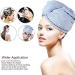 CAIHONG HAARTURBAN Microfiber Towel Hair Set - Super Absorbent Turban Towels with Button for Long Hair | Quick-Dry Headscarf Towel (Blue Pink) - Shop Internationally! - Buy Online on GoSupps.com