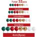 Astaron 32-Piece Cake Topper Set - Mini Christmas Balloon Decorations for Weddings Birthdays & Parties | Red Green Gold - Buy Online on GoSupps.com