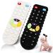 Gowkey biting toys silicone BPA-free baby remote control bite ring biting toys with pressurable buttons baby teeth toys bite ring dental help nursing accessories for 0-24+ months