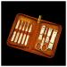 Manicure Set Beauty Manicure Stainless Steel Nail Clippers Set Nail Clippers Care Tools Man in Woman 9 Pieces Brown Manicure Nail Clippers Kit