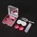 Rankomu Portable Contact Lens Case Marble Mirror Contact Lens Case Square Contact Lens Case(Rose Red)