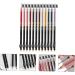 VINTORKY 12pcs Lip Liner Eyeliner Natural Pen Makeup Lip Liner Makeup Supplies Eyebrow Pencil Black Wood - Buy Online on GoSupps.com