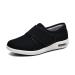 Women's Diabetic Shoes with Adjustable Closure Non-Slip Wide Width Lightweight Shoes for Edema Plantar Fasciitis Bunions Arthritis Swollen Feet 10.5 Wide Black