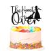The Hunt is Over Cake Topper Funny Guns Themed Bride & Groom Wedding / Engagement / Bridal Shower Party Cake Decorations Black Glitter
