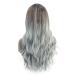 Shop Grey Curly Long Wig for Women - Brazilian Synthetic Hair for 50s 60s 70s 80s Cosplay - Buy Online on GoSupps.com