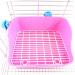 Angoily Toilet Pan Tray Rabbit Corner Toilet Guinea Pig Litter Pan Ferret Potty Trainer Square Big Rabbit medium Pink - Buy Online on GoSupps.com