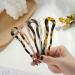 French Twist Hair Clip Vintage Celluloid Acetate Large Wavy U-Shaped Hairpin Tortoise For Shell Updo Pin Bun Holder Barrette Styling Accessories Saiki K Hair Pins And Glasses - Buy Online on GoSupps.com