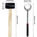 Petyoung Coconut Opener Tool Set Stainless Steel Coconut Opener with Rubber Hammer Lightweight and Easy to Carry Super Safe and Easy to Open Young Coconuts Tool - Buy Online on GoSupps.com