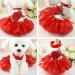 Yekeyi Spring-Summer Princess Dress for Rabbits Dogs & Cats - Cute Tutu Costume in Red XS | Adorable Pet Decor - Buy Online on GoSupps.com