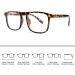 Classic Square Blue Light Blocking Glasses for Women & Men - FEISEDY Trendy Flat Top Eyeglasses B2870 003 Leopard - 48mm - Buy Online on GoSupps.com