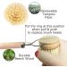 AMERWASH PLUS Dish Brush with Wooden Handle  Natural Kitchen Brush for Dishes Vegetable  Pots and Pans  Tampico Fiber Bristles Scrubber  Extra 3 Pack Replacement Head Included - Buy Online on GoSupps.com