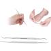 Ingrown Toenail File Lifter Stainless Steel Double Sided Cleaner Tool for Pedicure Treatment - Buy Online on GoSupps.com