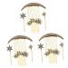 MAGICLULU 3 Sets Star Moon Hairpin Foundation Spatula for Face Wedding Hair Clips Hair Comb Moon Star Side Comb Wedding Ceremony Decorations Women s Suits Metal Bridesmaid Star Shape Alloy
