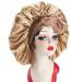 Awegeo Satin Bonnet with Adjustable Straps | Jumbo Size Silk Hair Bonnet for Women | Ideal for Sleeping & Long Curly Hair | Khaki - Buy Online on GoSupps.com