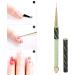 Manicure Liner Pen Nail Rhinestone Picker Dotting Pen Nail Art DIY Decoration Tool for Household Nail Shop (Green stripes (long pull cord)) - Buy Online on GoSupps.com